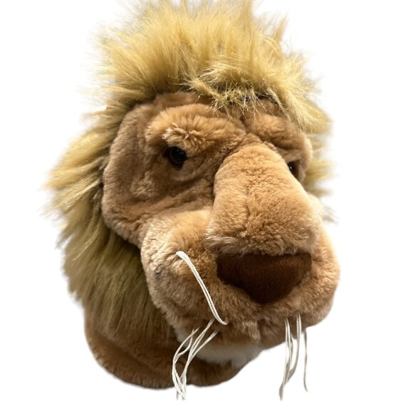 DAN DEE Hand Puppet Big Lion Head Mouth Opens Canine Teeth Tongue Whiskers - Picture 4 of 11